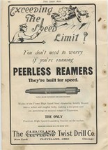 Cleveland Twist Drill Peerless Reamers &amp; Morse Drills 1909 Magazine Ad - £21.80 GBP