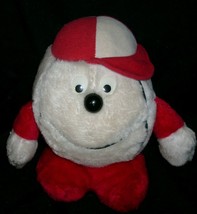 10&quot; Vintage Dan Brechner White Red Baseball Boy Fan Stuffed Animal Plush Toy - £15.14 GBP