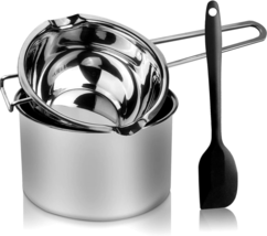 1000ML Double Boiler Pot with 2200ML Stainless Steel Pot and Silicone Spatula, - £27.81 GBP