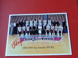 David Robinson Original Hand Signed Autograph W/ San Antonio Team Photo - £72.37 GBP