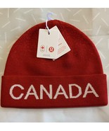 LULULEMON TEAM CANADA WOOL-BLEND REVERSIBLE BEANIE HAT~RED~S/M L/XL~NWT