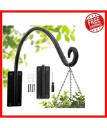 Hand-Forged 16&quot; Wall-Mounted Plant Hanger - Stylish Black and Durable De... - $50.95 CAD