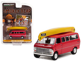 1969 Ford Club Wagon Van Red w Canoe on Roof Care Will Prevent 9 Out Of 10 Fores - £14.66 GBP