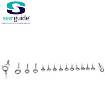 SeaGuide 15pcs Bream Fishing Rod Guide Set 2.9g LS Ring Stainless Steel Building - £93.15 GBP