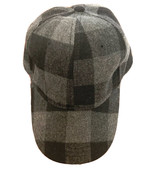 New Lucky Brand Women Wool Black Checker Flannel Buckle Baseball Cap Hat - £27.68 GBP