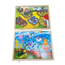 Zoo and Sea 24 Piece Wooden Puzzles 11-1/2 x 15-1/2 - £11.86 GBP