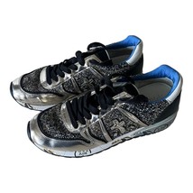 Premiata 483 Original Gold Metallic Patent Leather Lace-up Sneakers Size... - £146.40 GBP