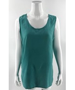 Avenue Womens Silk Tank Top Size 14 / 16 Turquoise Green Sleeveless Blouse - €18,83 EUR