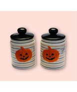 Fall Harvest Jack-o-Lantern Hand-Painted Halloween Canisters by Lang-NEW - £22.17 GBP