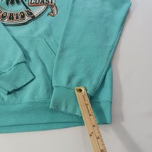 Fruit Of The Loom PANAMA CITY BEACH Men's Turquoise Hoodie Pullover Sweatshirt M image 6