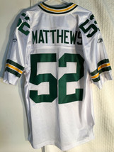 Reebok Authentic NFL Jersey Green Bay Packers Clay Matthews White sz 54 - £53.64 GBP