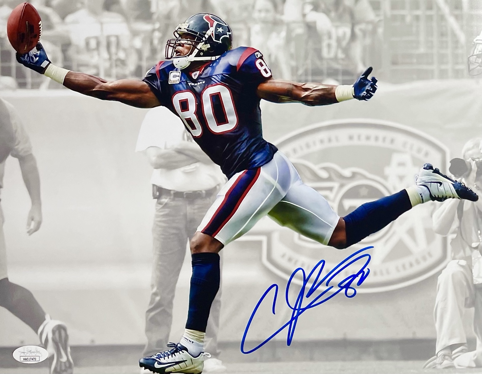 Primary image for ANDRE JOHNSON Autographed SIGNED TEXANS 11x14 Spot Light PHOTO JSA WA517470