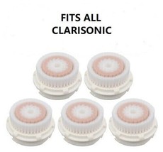 5-PK RADIANCE Facial Brush Head Replacements Mia 123 Aria Fits All Clari... - £15.12 GBP