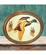 Wood Mallard Duck Magnetic Wall Plaque Vintage Cabin Rustic Hunting Pict... - £34.25 GBP