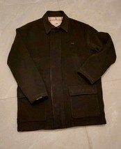 Vintage Thomas Burberry Wool Coat Dark Grey Overcoat Size Men&#39;s XL - £115.75 GBP