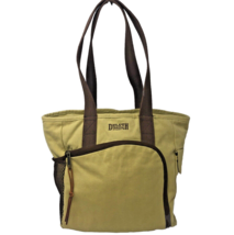 Duluth Trading Co. Canvas Tote Bag MUSTARD Zip Top Double Handle Shoulde... - $47.99