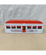 Vtg Bachmann Plasticville Diner Building O Scale Grey with Red Roof Pre-... - £23.70 GBP
