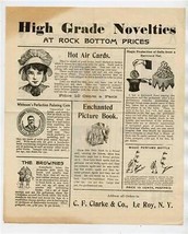 C F Clarke Novelties &amp; Postcards Brochure Le Roy New York  - £21.92 GBP
