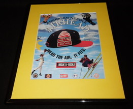 1995 American Needle MLB Airhead Hat Cap Framed 11x14 ORIGINAL Advertisement - $34.64