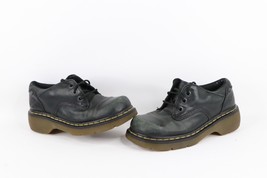 Vintage Dr Martens Womens 7 Goth EDM Chunky Platform Leather Oxford Shoes Black - £110.75 GBP