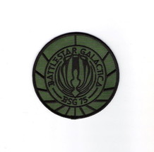Battlestar Galactica BSG 75 Logo Tactical Green Embroidered Patch NEW UN... - £6.16 GBP
