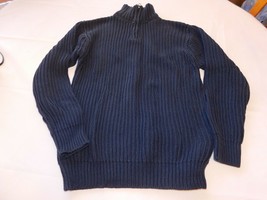 Gap Kids Boy&#39;s Youth Long Sleeve 1/4 Zip Sweater Shirt Navy Blue L 10 GUC - $15.14