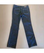 Escada Jeans Womens 10 Italy 40 Black Gold Stitch Straight Leg Mid Rise ... - €37,93 EUR