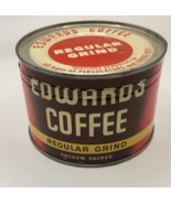 Vintage Edwards Half Pound Advertising Coffee Tin Can Dwight Edwards Co - $34.89