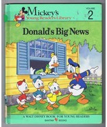 ORIGINAL Vintage 1990 Mickey Mouse Library #2 Donald Duck Big News Book - £7.79 GBP