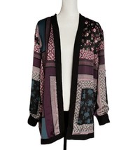 Chicos Patchwork Kimono Jacket Size 3 XL 16 18 Open Front Multicolor Flowy Artsy - £27.23 GBP