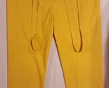 BRIGHT YELLOW LARGE 48 X 29.5 WET RAIN SUIT PANTS BOTTOMS ADJUSTABLE SUS... - $19.43