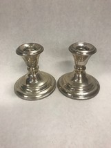 Weighted Sterling silver pair candle sticks holders Frank Whiting 2001N Vintage - £49.80 GBP