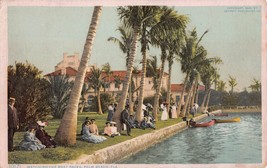 Palma Spiaggia Florida Fl ~ Watching Il Barca Races ~ 1920s Cartolina - £8.67 GBP