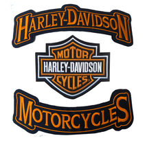 Harley Davidson Classic Orange Logo Sew-on Patch Top Bottom Rocker Orang... - £14.15 GBP