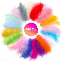 300 Pieces Colorful Feathers 3.94-5.91 Inch Large Feathers Craft Rainbow... - £13.05 GBP