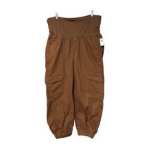 Old Navy Maternity Women Brown Loose Fit Stretch Cargo Jogger Pants Sz L... - $15.43