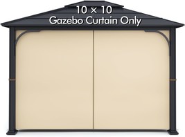 Gazebo Universal Replacement Privacy Curtain - Wonwon Privacy Panel, Beige - $44.92