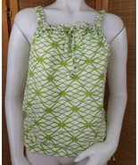 prAna Tank Top Womens S Green Print 100% Cotton Wide Strap Sleeveless Dr... - €13,08 EUR