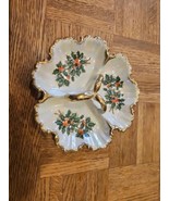 Vintage 1940s Ucagco Porcelain Divided Handled Candy Dish, 8&#39;&#39; Diameter - £33.76 GBP