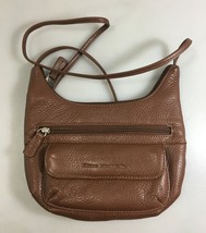 Stone Mountain Brown Pebbled Leather Small Crossbody Shoulder Bag - £25.52 GBP
