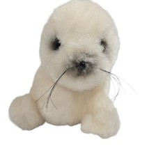 Vintage Dakin Plush Harp Seal White Stuffed Arctic Animal Toy 1982 15&quot; - $14.39