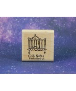 CRIB NOTES, BABY, Wood Mounted Rubber Stamp, Stampin&#39; Up!  Very Punny 20... - £3.35 GBP