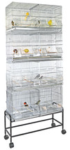 4 Of Galvanized Bird Finch Canary Breeder Breeding Center Divider Stand Cages - £250.61 GBP