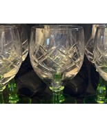 Set of 6 antique uranium christall shot glasses, marked all over - £140.79 GBP