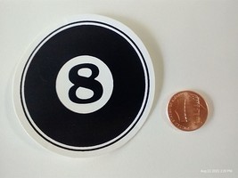 Small Hand Made Decal Sticker Eight 8 Ball Pool Billiards - £4.68 GBP