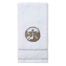 Avanti Fingertip Towel Hyannis Embroidered White Bathroom Set of 2 Sand ... - £29.97 GBP