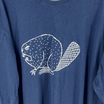 Duluth Trading Longtail T Shirt Sz XL Blue Beaver Graphic Cotton Tee Rel... - $33.66
