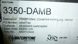 Waterstone 3350-DAMB Distress American Bronze Towson Pot Filler Faucet w... - $1,100.00