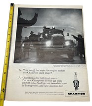 Champion Spark Plug Vtg Print Ad 50s Mack Truck Garden City Park Long Island NY - $19.88