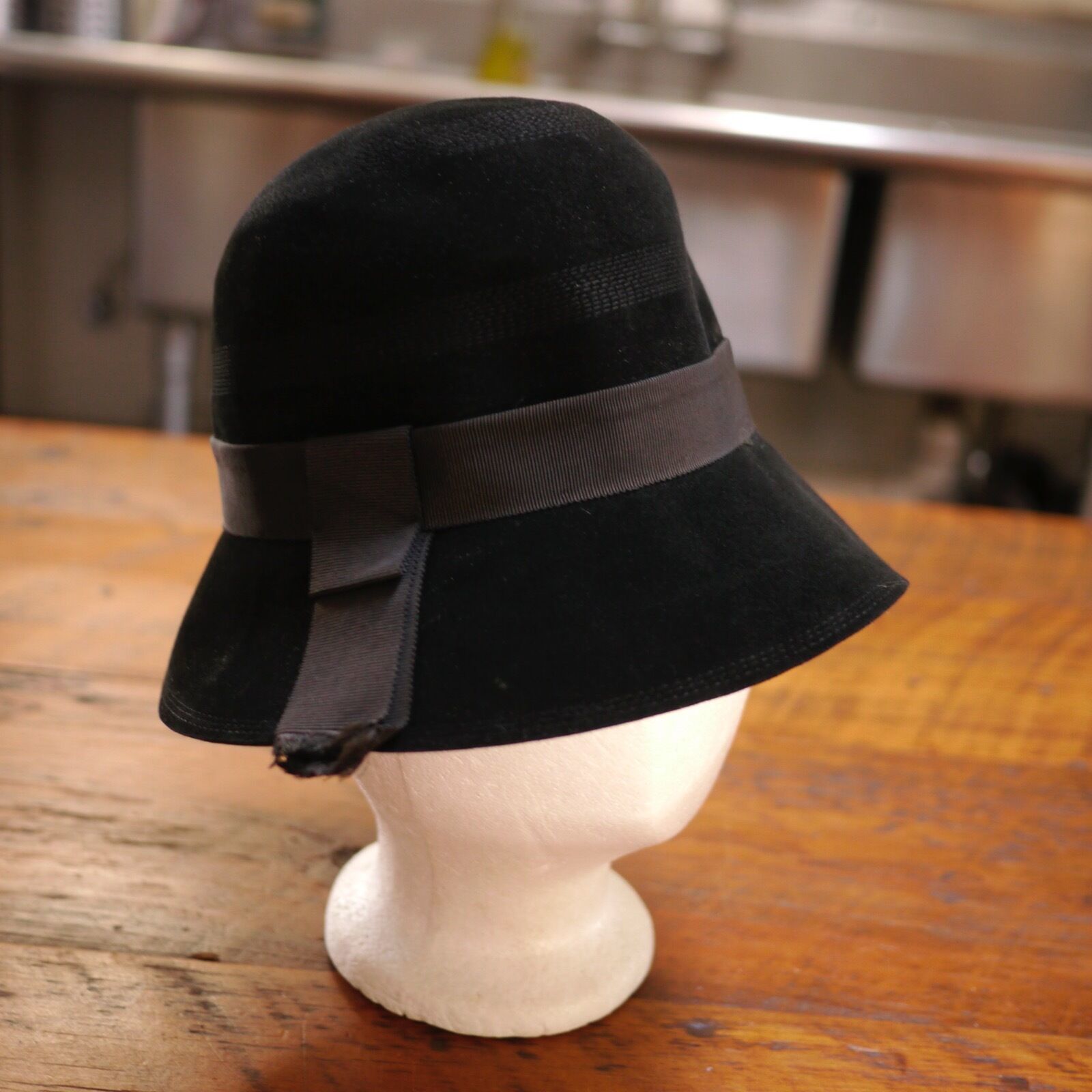 Vintage LORD &amp; TAYLOR Made in Switzerland Black Wool Grosgrain Ribbon Cl... - $118.80